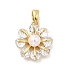 Brass Micro Pave Cubic Zirconia Pendants KK-H089-20G-1