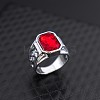 Alloy Rhinestone Finger Rings for Men FS-WG512DB-27-1
