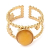 Oval Natural Agate Finger Rings RJEW-Z057-11G-06-2