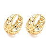 Hollow Triangle Brass Micro Pave Clear Cubic Zirconia Hoop Earrings EJEW-G452-04G-4