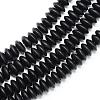 Synthetic Black Stone Beads Spacer Strands G-R359-3x6-02-1
