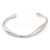 Non-Tarnish 304 Stainless Steel Open Cuff Bangles for Women LS-BJEW-G711-02P-1