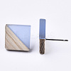 Transparent Resin & Wood Stud Earrings EJEW-N017-005A-A01-4