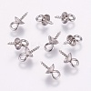 Tarnish Resistant 201 Stainless Steel Peg Bails Pendants STAS-E144-084B-1