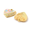 304 Stainless Steel with Crystal Rhinestone Enamel Pendants STAS-G358-11G-2