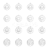 16Pcs 4 Styles 201 Stainless Steel Pendants STAS-UN0061-14-1