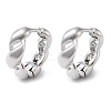 Brass Curly Hoop Earrings for Women EJEW-F347-01P-01-1