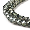 Electroplate Transparent Glass Beads Strands GLAA-C029-03A-04-3