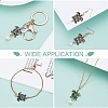 60Pcs 10 Colors Printed Alloy Connector Charms ENAM-CJ0005-63-7
