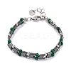 Synthetic Malachite Beaded Bracelets BJEW-P339-03P-06-1