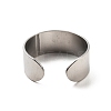304 Stainless Steel Open Cuff Ring Components STAS-Z091-03P-01-3