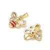 Brass Micro Pave Cubic Zirconia Pendants KK-P334-33G-02-2