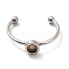 304 Stainless Steel Cuff Ring Findings X-STAS-E044-04P-1