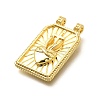 Rectangle Brass Pendants KK-S508-03A-G-2