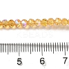 Electroplate Transparent Glass Beads Strands EGLA-A035-T3mm-L17-4