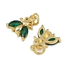 Brass Micro Pave Cubic Zirconia Pendants KK-I358-048G-2