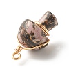 Natural Rhodonite Pendants PALLOY-JF01134-03-3