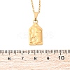 Abstract Face 304 Stainless Steel Pendant Necklaces NJEW-H059-25G-5