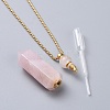 Natural Gemstone Perfume Bottle Pendant Necklaces NJEW-F251-09-7