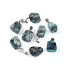 Natural Agate Dyed Nuggets Pendants G-Q996-27-01-1