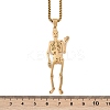 201 Stainless Steel Skeleton Pendant Necklaces NJEW-K283-08G-3