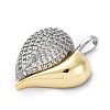 Brass Micro Pave Cubic Zirconia Pendants KK-S510-32GP-01-2