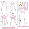 4Pcs 2 Colors Resin Wing & Star Cake Topper DIY-FH0002-91-6