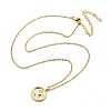 304 Stainless Steel Cubic Zirconia Constellation Flat Round Pendants STAS-S145-01A-1