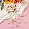 300Pcs 6 Styles Natural Thread Wooden Beads WOOD-TA0001-63-15