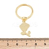 Adjustable Brass Enamel Pendant Finger Rings for Women LS-RJEW-A090-03G-5