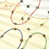 Natural Shell Nugget & Glass Seed Beaded Necklaces NJEW-JN04375-6