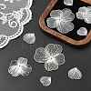 40Pcs 4 Styles Iron Etched Metal Embellishments Pendants IFIN-CJ0001-81-5