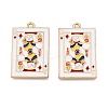 Rack Plating Alloy Enamel Pendants ENAM-N056-392A-KCG-1