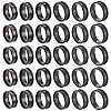 30Pcs 6 Styles 201 Stainless Steel Grooved Finger Ring Settings STAS-ME0003-12EB-1