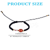 1Pc Sport Theme Acylic & Alloy Braided Bead Bracelets BJEW-LP0003-23B-2