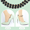 4Pcs 2 Colors Round Resin Imitation Pearl Anti-Loose High Heel Shoelaces AJEW-PH0011-56B-4