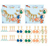 Ocean Theme Mermaid/Shell Pendant Stitch Markers HJEW-AB00417-1