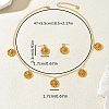 Brass Flower Pendant Necklace & Stud Earrings Set for Women BA0764-2
