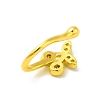 Red Cubic Zirconia Cherry Clip on Nose Rings LS-AJEW-F059-07G-2