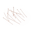 Brass Flat Head Pins KK-WH0058-03C-RG-3