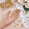 120Pcs 2 Colors Alloy Rhinestone Beads RB-HY0001-05-3