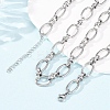 10MM 304 Stainless Steel Oval Link Chain Necklaces for Women NJEW-G194-04P-1