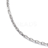 Non-Tarnish 304 Stainless Steel Cable Chain Necklace for Men Women STAS-B039-05P-2