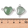 Natural Green Aventurine Love Heart Pendants G-T138-205I-P-3