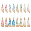 16Pcs 8 Style Wooden Pendants FIND-TA0005-89-1