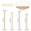 Brass Flat Head Pins & Ball Head Pins & Eye Pins KK-AR0001-92G-NR-2