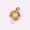 Brass Pave Glass Connector Charms FIND-WH0420-93KCG-05-1