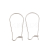Non-Tarnish 316 Surgical Stainless Steel Hoop Earrings Findings Kidney Ear Wires LS-X-STAS-E009-5-1