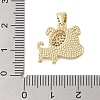 Brass Micro Pave Clear Cubic Zirconia Pendants KK-I712-41G-3