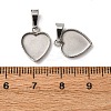 304 Stainless Steel Pendant Cabochon Settings LS-STAS-D379-02A-P-3